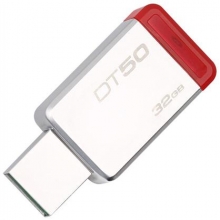 金士顿（Kingston）USB3.1 32GB 金属U盘 DT50 高速车载U盘 红色